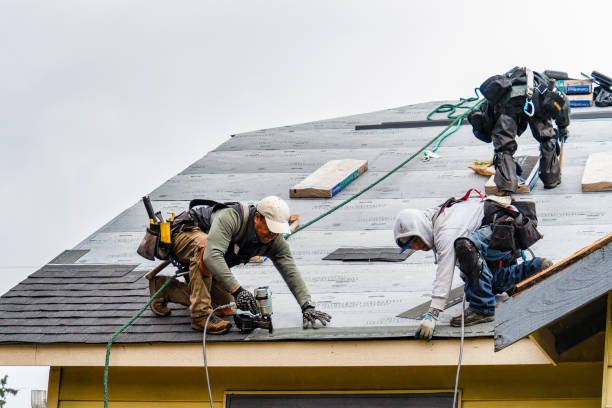 Professional Flat Roof Repair technician working in West Palm Beach, FL